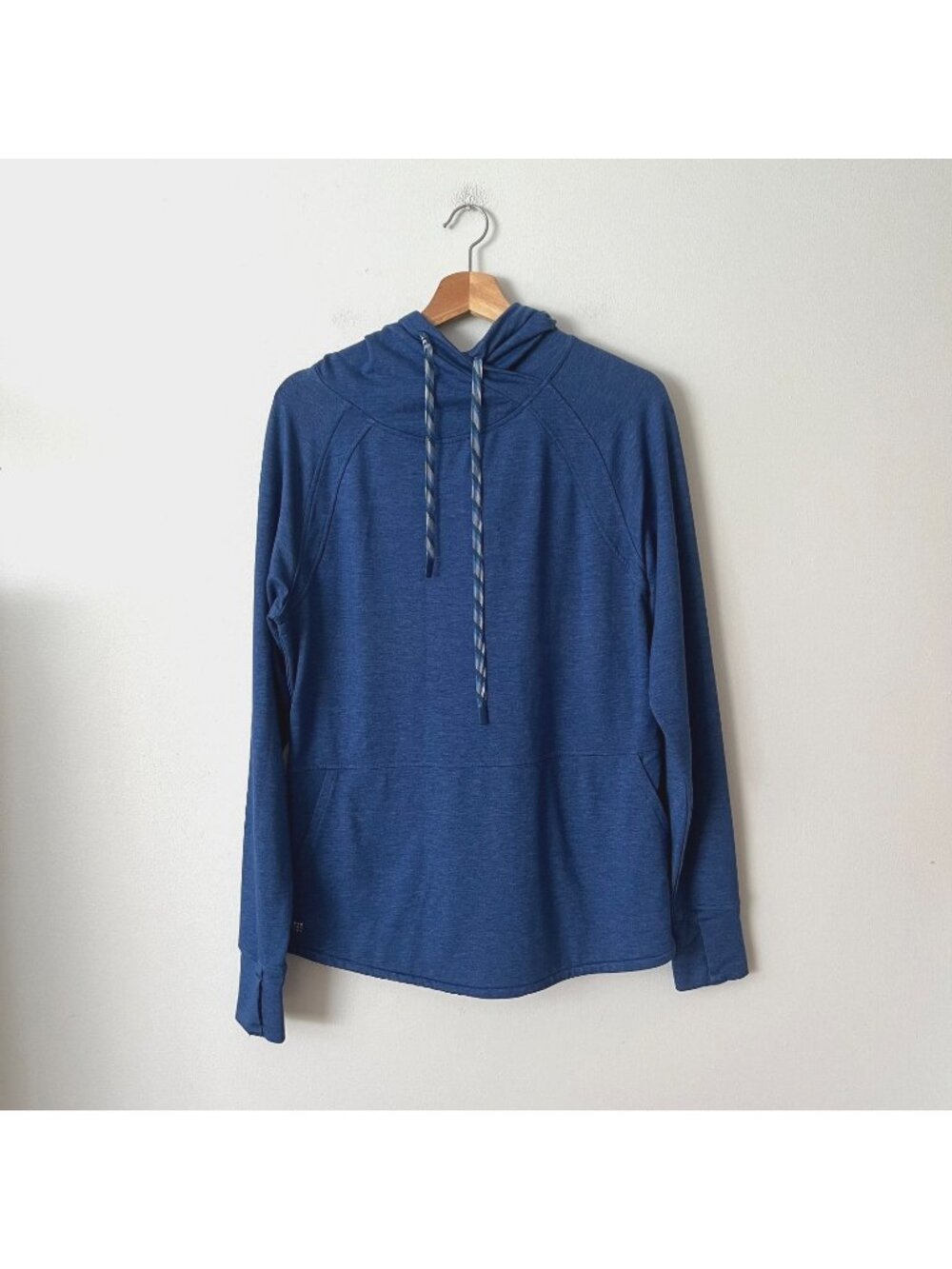 Title Nine Manresa French Terry Pullover Hoodie Blue Women's Size Large